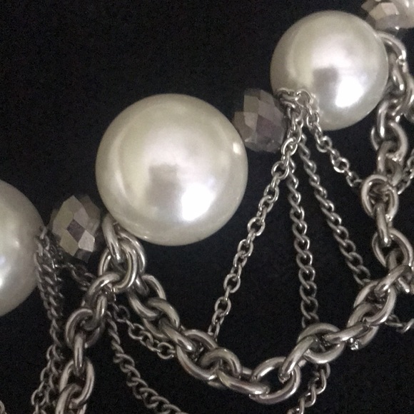 Silver and pearl necklace - Picture 3 of 5
